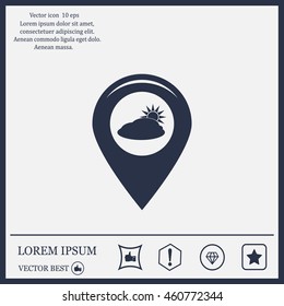 Map pointer flat icon. Vector Eps 10