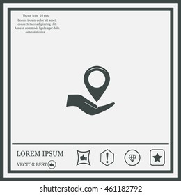 Map pointer flat icon, vector illustratio