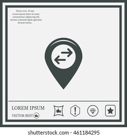 Map pointer flat icon. Vector Eps 10