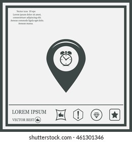 Map pointer flat icon. Vector Eps 10
