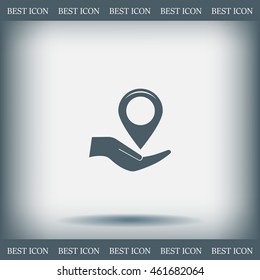 Map pointer flat icon, vector illustratio