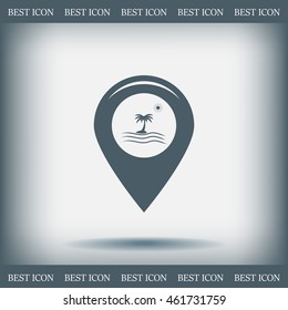 Map pointer flat icon. Vector Eps 10