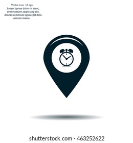 Map pointer flat icon. Vector Eps 10