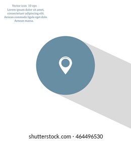 Map pointer flat icon, vector illustratio