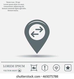 Map pointer flat icon. Vector Eps 10