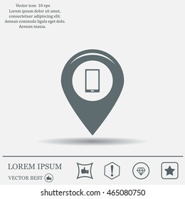 Map pointer flat icon. Vector Eps 10