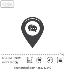Map pointer flat icon. Vector Eps 10
