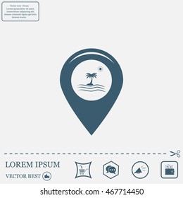 Map pointer flat icon. Vector Eps 10