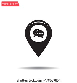Map Pointer Flat Icon Vector Eps Stock Vector (Royalty Free) 558698260 ...