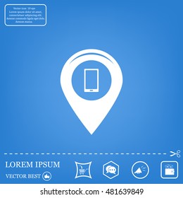 Map pointer flat icon. Vector Eps 10