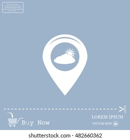 Map pointer flat icon. Vector Eps 10