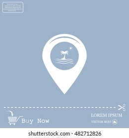 Map pointer flat icon. Vector Eps 10