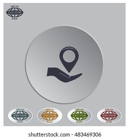 Map pointer flat icon, vector illustratio