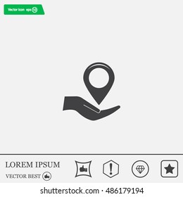 Map pointer flat icon, vector illustratio