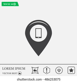 Map pointer flat icon. Vector Eps 10