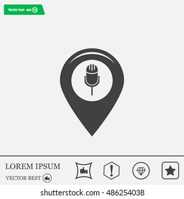 Map pointer flat icon. Vector Eps 10