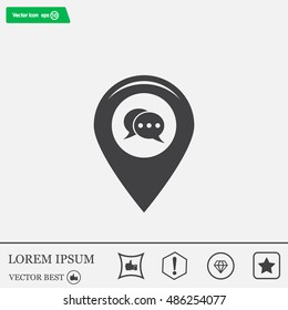 Map pointer flat icon. Vector Eps 10