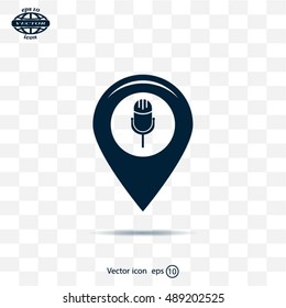 Map pointer flat icon. Vector Eps 10