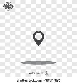 Map pointer flat icon, vector illustratio