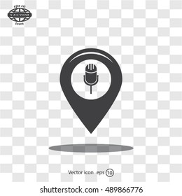 Map pointer flat icon. Vector Eps 10