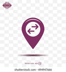 Map pointer flat icon. Vector Eps 10