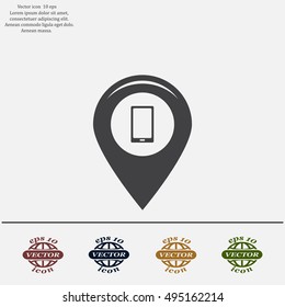 Map pointer flat icon. Vector Eps 10