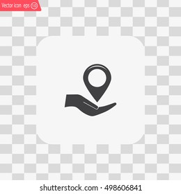 Map pointer flat icon, vector illustratio