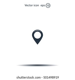 Map pointer flat icon, vector illustratio