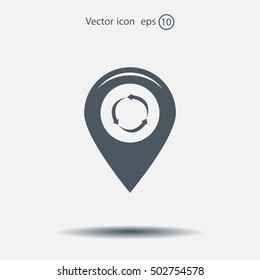 Map pointer flat icon. Vector Eps 10