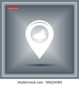 Map pointer flat icon. Vector Eps 10