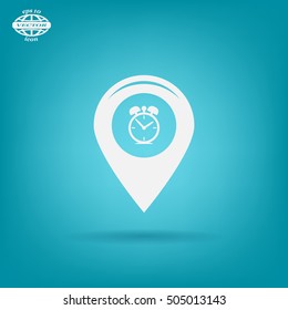 Map pointer flat icon. Vector Eps 10