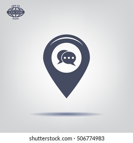 Map pointer flat icon. Vector Eps 10