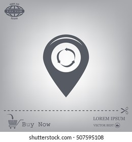 Map pointer flat icon. Vector Eps 10