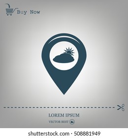 Map pointer flat icon. Vector Eps 10