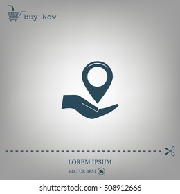 Map pointer flat icon, vector illustratio