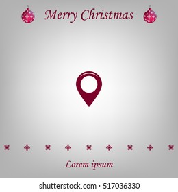 Map pointer flat icon, vector illustratio