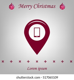 Map pointer flat icon. Vector Eps 10
