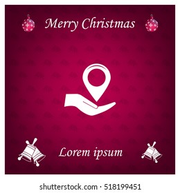 Map pointer flat icon, vector illustratio