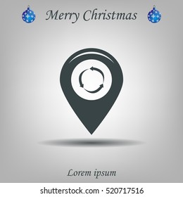 Map pointer flat icon. Vector Eps 10