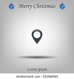 Map pointer flat icon, vector illustratio