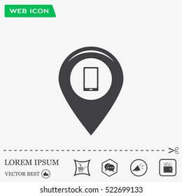 Map pointer flat icon. Vector Eps 10
