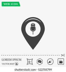Map pointer flat icon. Vector Eps 10