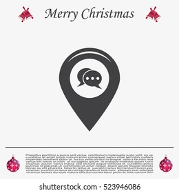 Map pointer flat icon. Vector Eps 10