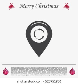 Map pointer flat icon. Vector Eps 10