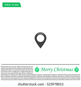 Map pointer flat icon, vector illustratio