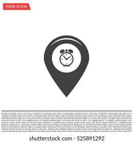 Map pointer flat icon. Vector Eps 10