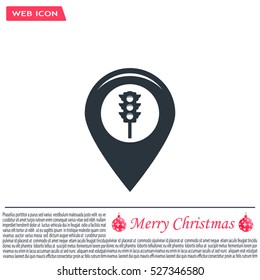 Map pointer flat icon. Vector Eps 10