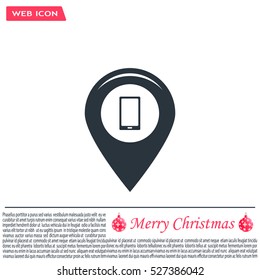 Map pointer flat icon. Vector Eps 10