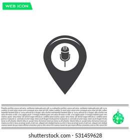 Map pointer flat icon. Vector Eps 10