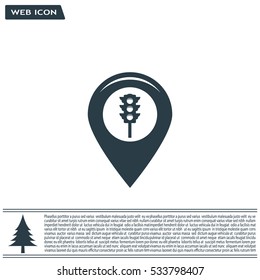 Map pointer flat icon. Vector Eps 10